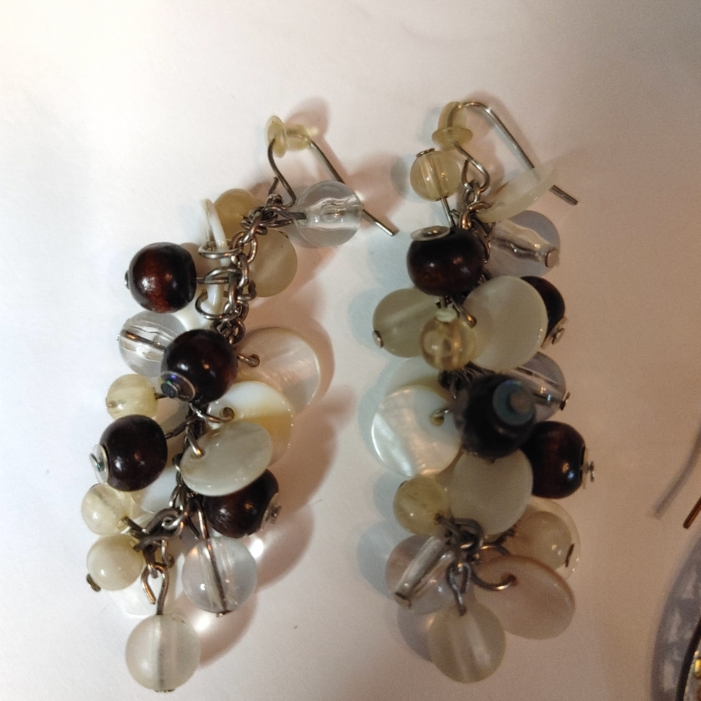 12 pair Earrings Dangle Stud Hanging Stone Bead Boho Bohemian Victorian … - Picture 11 of 13